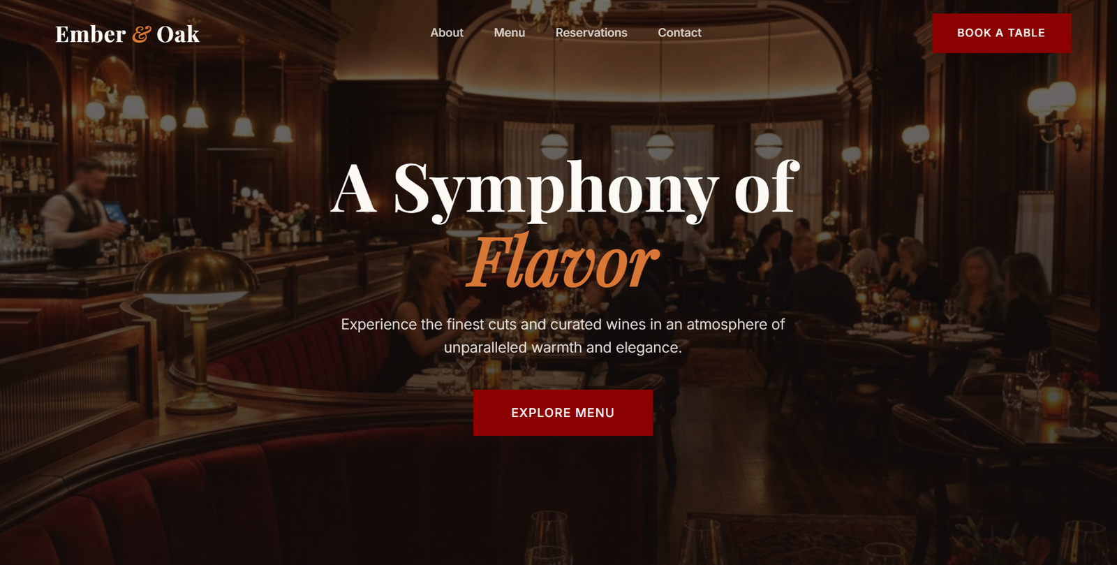 Restaurant Website preview